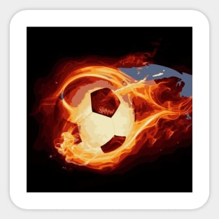 Football on Fire Sticker